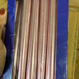 Pack of 12 PCs Rose Gold taper Candles wedding decor 10” long