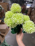 Pom Bunch 9 Head Artificial Filler Flower(Light Green)