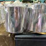 Silver gift favor Box round shower 5”