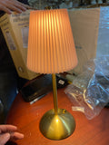 Striped lamp usb charging pleated pink