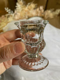 New 2.5” H Glass CANDLEHOLDER GLASS VASE candle holder for taper candles round