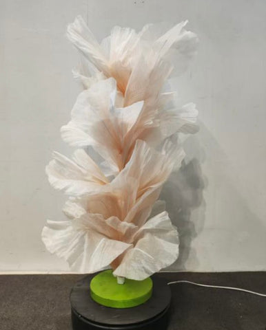 Giant rose on stand flower fabric