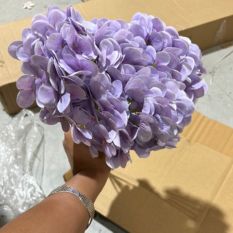 New Artificial Flower Lilac Hydrangea Bunch 5 head