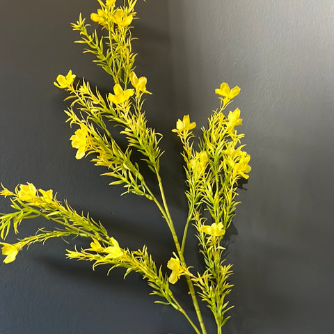 New Yellow Peacock Spray Artificial Flower