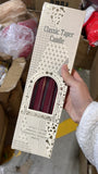 Pack of 4 taper burgundy 12” tall