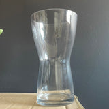 New Clear VASE with gathered waist 10" H MV371-1