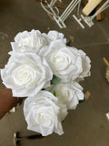 New Rose White 7 head Empress Roses Artificial Flower large sweet rose