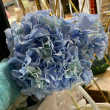 New Artificial Flower Ice Blue  Hydrangea Bunch 7 head silk