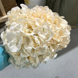 Artificial Flower Blush Hydrangea Bunch 7 head silk