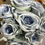 New 9 head mixed blue Rose