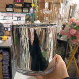 Machine made Silver Wedding Centrepiece (5") Cylinder Glass Vase - NEW1-5h