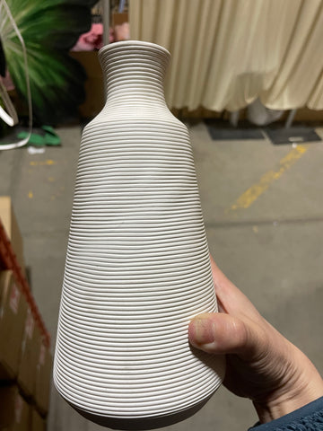 New Ceramic White vase 8”