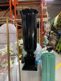 48” Tall black Urn fiber glass fiberglass
