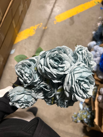 Dusty Blue  puffy Rose bunch