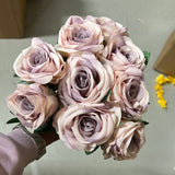 New 9 head lilac purple Rose