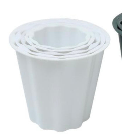 Plastic white bucket container #6 size 6k