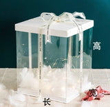 Small 20cm/8” 5” tall Black cardboard box For fresh or preserved Flowers and cake