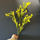 New Yellow Peacock Spray Artificial Flower