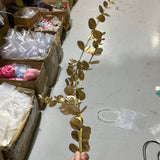 Vintage Gold Real touch single stem eucalyptus greenery