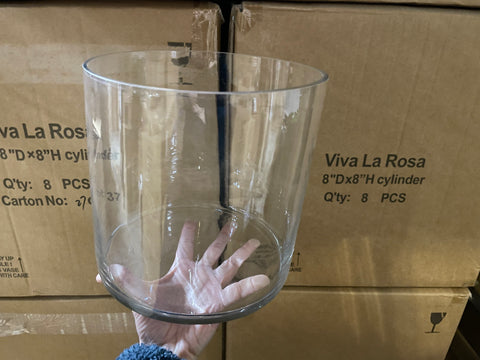 CYLINDER VASE 8"X8"H Clear MV341-20