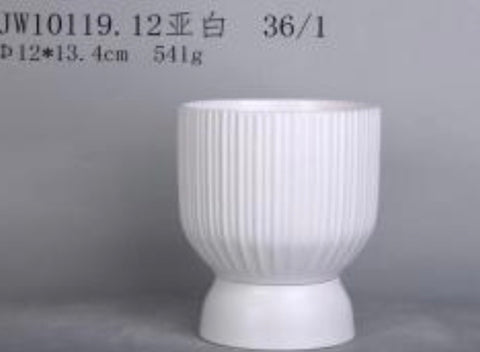 JW10119.12 New white ceramic bowl container vase Harper II