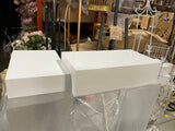 12”x18”x4”h White Acrylic Riser for Retail Display Cake stand Sweet Table