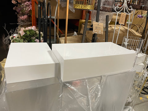 12”x16”x12”h White Acrylic Riser for Retail Display Cake stand Sweet Table