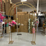 Small Gold Metal Backdrop Stand Round Arch u shape