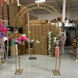 Gold Metal Backdrop Stand Round Arch u shape