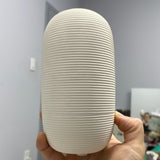 Ceramic Small oval White vase (short)