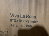 10”x8”d Wedding Decoration Cylinder Vase simple centrepieces 8”x10”h wide opening cylinder