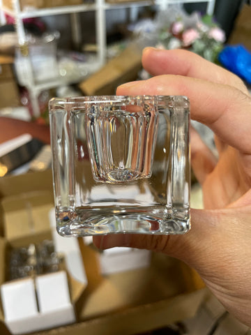 New Square 4cm*4cm Glass clear CANDLEHOLDER  candle holder(small) 1.6” ice cube