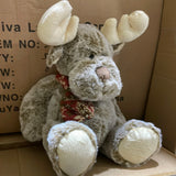 12” Christmas Moose plush toy stuffed animal FY23014( light brown)
