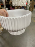 New white ceramic bowl container vase Harper