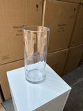 Optical Striped Glass 5”x10”h Cylinder Vase Clear MV603-25T*