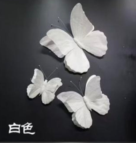 Large Butterfly white set of 3