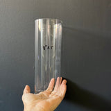 Hurricane Tube Candleholder glass 8"x3"