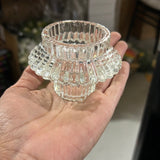 New 2.2" Glass crystal pillar votive CANDLEHOLDER GLASS VASE candle holder for taper candles 2 use votive and taper