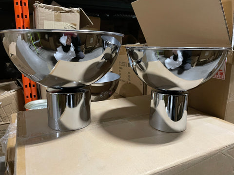 Alpha silver bowl METAL new arrival medium silver 8”h&10”d