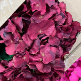 New 7 Head Burgundy Hydrangea Bunch