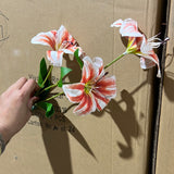 New Small mixed Orange Stargazer Lily Artificial flowers