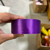 Satin ribbon roll( 3.8-4 cm/1.5" wide) (purple)-C8D13AC12