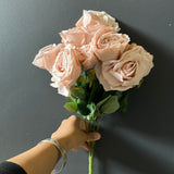 Dusty pink  Rose Bunch 9 head GEM