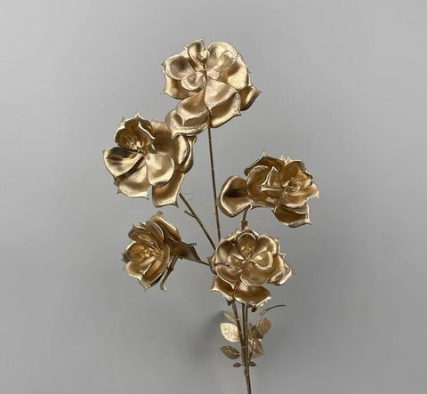 Gold Single Stem smal Rose Spray 5 head