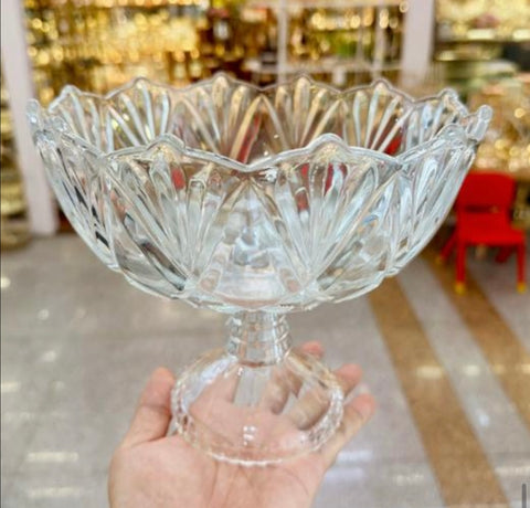 Crystal Clear Bowl Glass Bowl Vase 8”x7”H bowl Vase