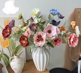 New Single stem Poppy eva large head purple real touch