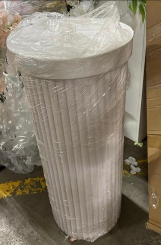 Cylinder PVC Stand 40” tall plinth(White)