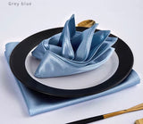 Satin Napkin Sage olive green polyester