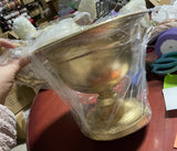 9.5” high GOLD bowl /urn METAL