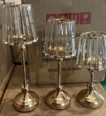 New candleholder crystal metal gold 5030-60 height 24”